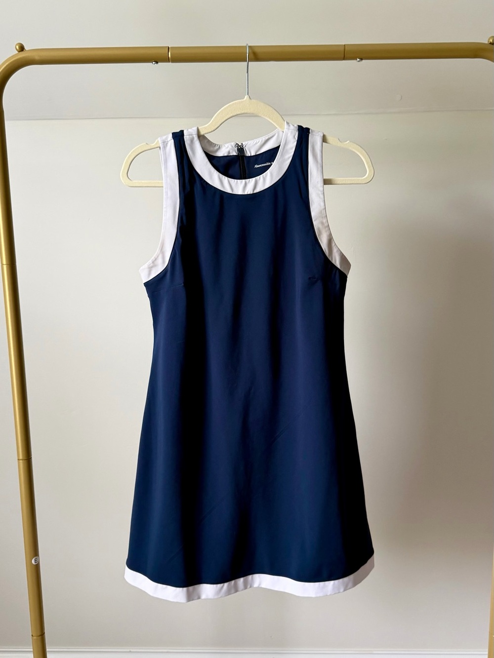 Abercrombie & Fitch Tennis Golf Navy Dress with White Trim Sz Medium